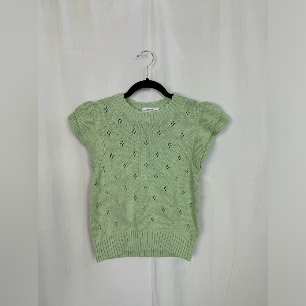& other stories pistachio green sweater vest